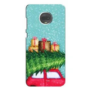 Чехол Новогодняя Елка на Motorola MOTO G7 Plus (Новогодние подарки)