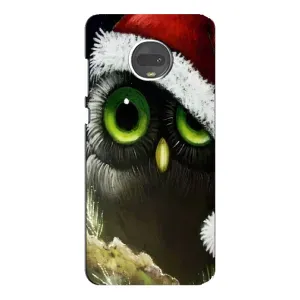 Чехлы с принтом СОВЫ для Motorola MOTO G7 Plus (Новогодняя Сова)