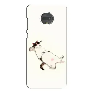 Чехол на тематику: Коты для Motorola MOTO G7 Plus (Отдых)