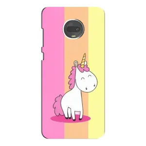 Чехол Unicorn на Motorola MOTO G7 Plus (Радужный Единорог)