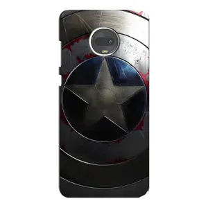 Чехол с Щитом Капитана Америки на Motorola MOTO G7 Plus (Ретро Щит Капитана)