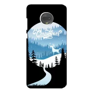 Силиконовый бампер на рождество для Motorola MOTO G7 Plus (Рождественский Олень)