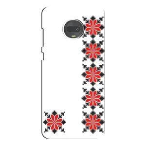 Силиконовый Чехол на Motorola MOTO G7 Plus с картинкой Вышиванки (Силуэт вышиванки)
