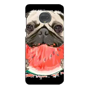 Чехол (ТПУ) Милые собачки для Motorola MOTO G7 Plus (Смешной Мопс)