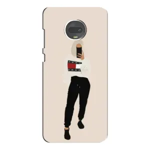 Силиконовый Чехол на Motorola MOTO G7 Plus с картинкой Стильных Девушек (Стильная)
