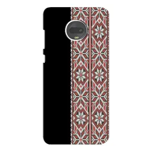 Силиконовый Чехол на Motorola MOTO G7 Plus с картинкой Вышиванки (Стильная вишиванка)