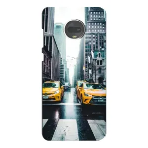 Силиконовый бампер (Работники) на Motorola MOTO G7 Plus (Такси)