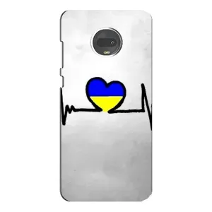 Силиконовый Чехол на Motorola MOTO G7 Plus (Я-Украина) (Украинская кардиограмма)