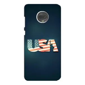 Чехол Флаг USA для Motorola MOTO G7 Plus (USA)
