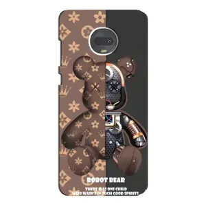 Силиконовый чехол для Motorola MOTO G7 Plus (Медмедь Луи Виттон)