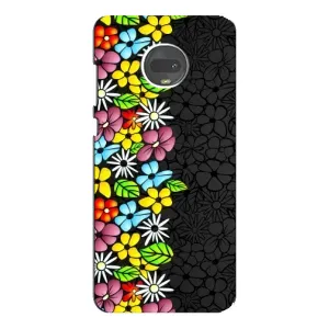Чехол с Цветами для Motorola MOTO G7 Plus (Яркие цветы)