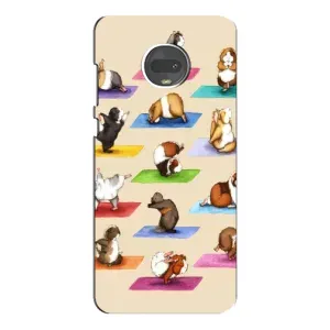 Чехол с Прикольным принтом на Motorola MOTO G7 Plus (Ёга свинок)