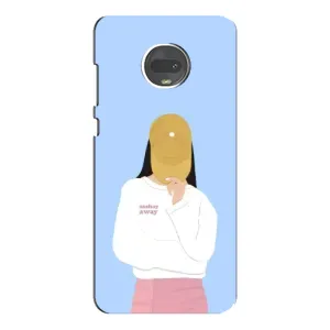 Силиконовый Чехол на Motorola MOTO G7 Plus с картинкой Стильных Девушек (Желтая кепка)
