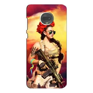 ЗСУ Чехлы (TPU) для Motorola MOTO G7 Plus (Женщина солдат)