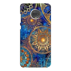 Чохли з сенсом на Motorola MOTO G7 Plus (Золоті узори)