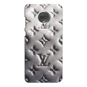 Текстурный Чехол Louis Vuitton для Мото Джи 7 (Бежевый ЛВ)