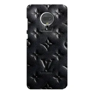 Текстурный Чехол Louis Vuitton для Мото Джи 7 (Черный ЛВ)