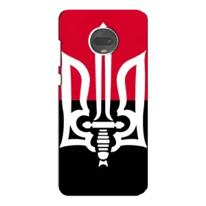 Чехлы УПА (Красно-Чёрный) на Motorola MOTO G7 (Герб Украины)