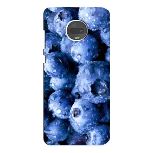 Чехол с изображением вкусной еды для Motorola MOTO G7 (Голубика)