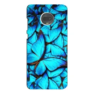 Силиконовый бампер с картинкой животных для Motorola MOTO G7 (Крылья бабочек)