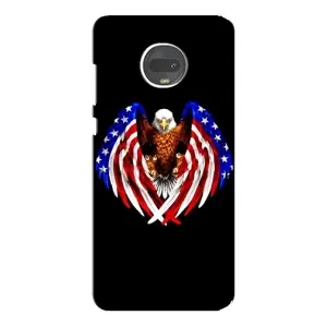 Чехол Флаг USA для Motorola MOTO G7 (Крылья США)