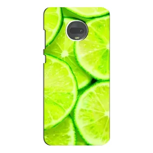 Чехол с изображением вкусной еды для Motorola MOTO G7 (Лайм)