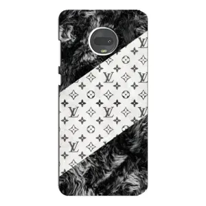 Чехол Стиль Louis Vuitton на Motorola MOTO G7 (LV на белом)