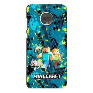 Чехлы для Motorola MOTO G7 (Персонажи Майн Крафт) (Майнкрафт)