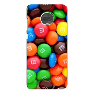 Чехол с изображением вкусной еды для Motorola MOTO G7 (Разноцветные M&M'S)