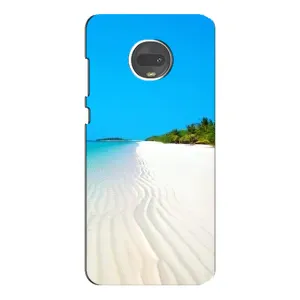 Летний Чехол на Motorola MOTO G7 (Море песок)