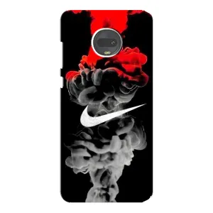 Силиконовый Чехол на Motorola MOTO G7 с картинкой Nike (Nike дым)