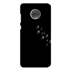 Чохол з картинками на чорному фоні для Motorola MOTO G7 (Ноти)
