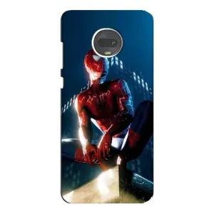 Чохол Супергерой Людина Павук на Motorola MOTO G7 (Павук на домі)