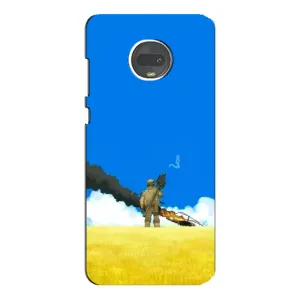 Чехлы на военную тематику для Motorola MOTO G7 (Попадание)