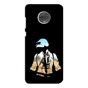 Силиконовый чехол с картинкой "Герой Pubg" на Motorola MOTO G7 (Пубг мен)