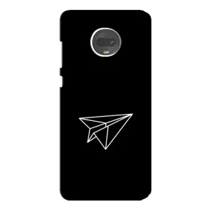 Чохол з картинками на чорному фоні для Motorola MOTO G7 (Літак)