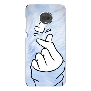 Чехлы (Знак сердечка) на Motorola MOTO G7 (Сердечка знак)