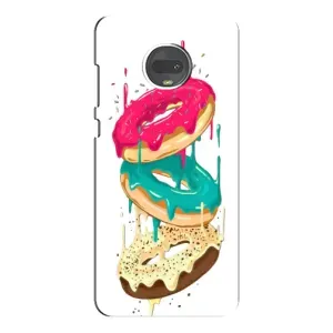 Чехол с изображением вкусной еды для Motorola MOTO G7 (Сочные пончики)