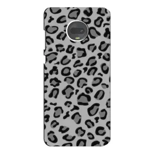 Чехол с леопардовым принтом на Motorola MOTO G7 (Темный леопрад)
