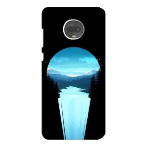 Летний Чехол на Motorola MOTO G7 (Синий Водопад)