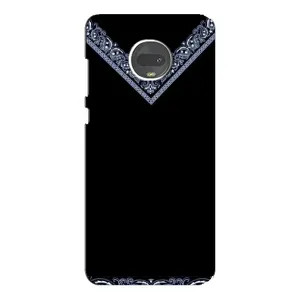 Силиконовый Чехол на Motorola MOTO G7 (Воротник вышиванки)