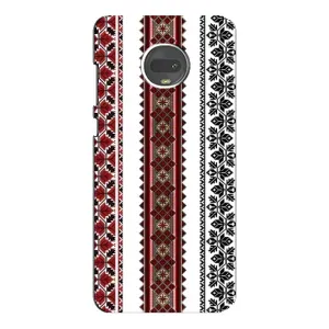 Силиконовый Чехол на Motorola MOTO G7 с картинкой Вышиванки (Вышиваночки)