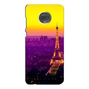 Чехол с Эйфелевой башней на Motorola MOTO G7 (Яркая башня)