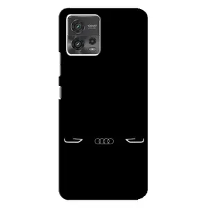 Силиконовый бампер с картинкой машины на Motorola MOTO G72 (Силует Audi)