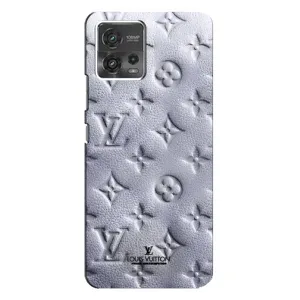 Текстурный Чехол Louis Vuitton для Моторола Мото Джи 72 (Белый ЛВ)