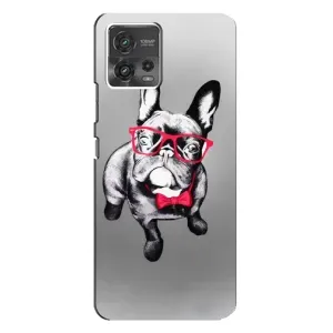 Чехол (ТПУ) Милые собачки для Motorola MOTO G72 (Бульдог в очках)