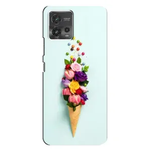 Чехлы с тематикой "ЦВЕТЫ" на Motorola MOTO G72 (Цветок-мороженное)