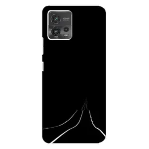 Чехол с картинками на черном фоне для Motorola MOTO G72 (Дорога)