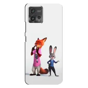 Силиконовый чехол с принтом Зоотрополіс для Motorola MOTO G72 (Джуди и Ник)
