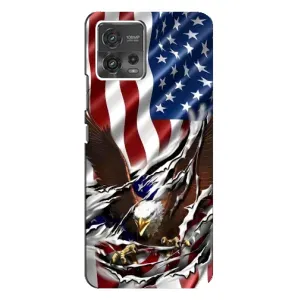 Чехол Флаг USA для Motorola MOTO G72 (Флаг USA)